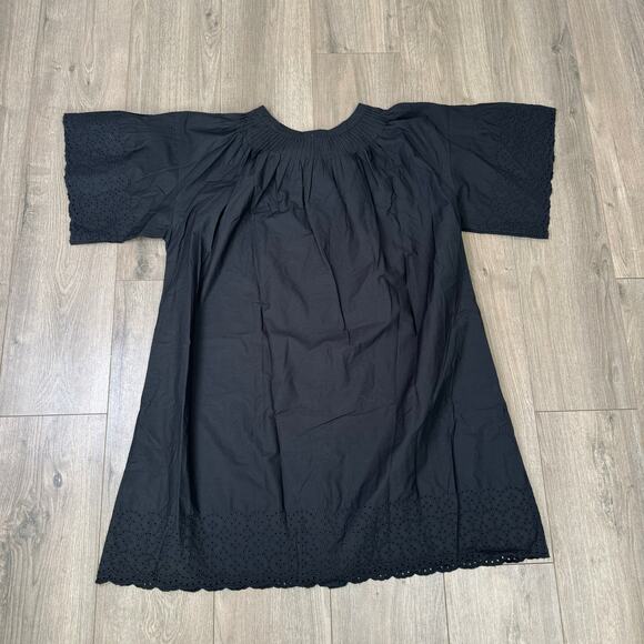 J Crew Jolie Eyelet Cotton Poplin Button Up Mini Dress US Women's XS New - Picture 3 of 7